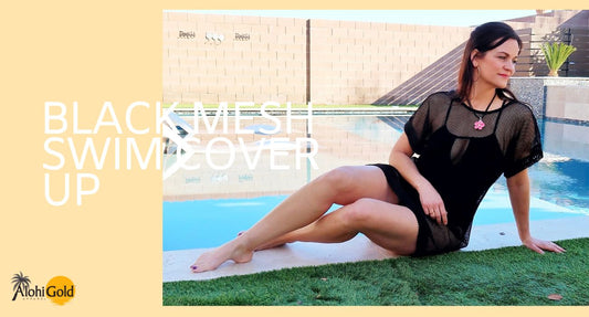 Black Mesh Swim Cover Up