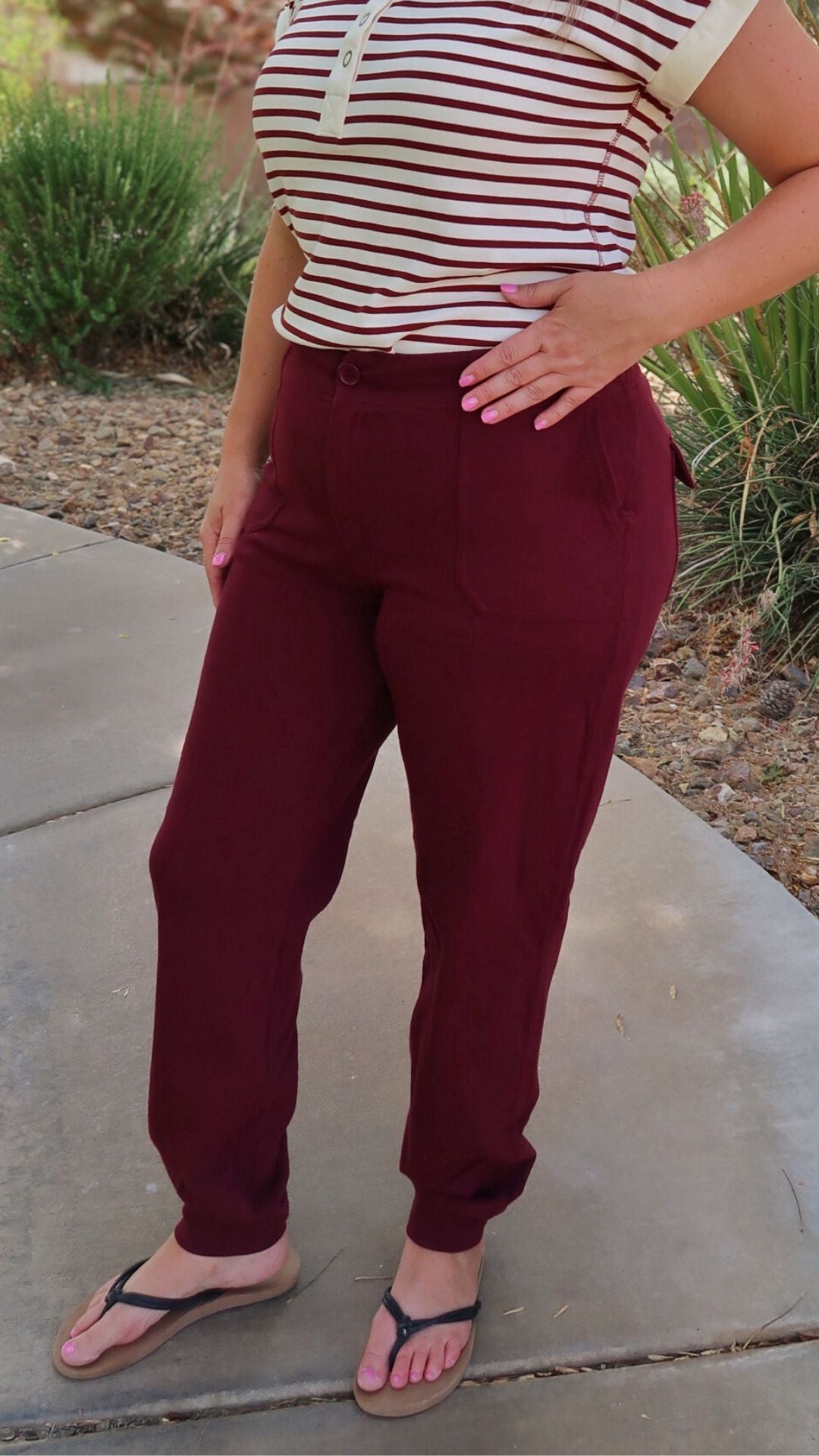 Cotton Twill Stretch Jogger Pants