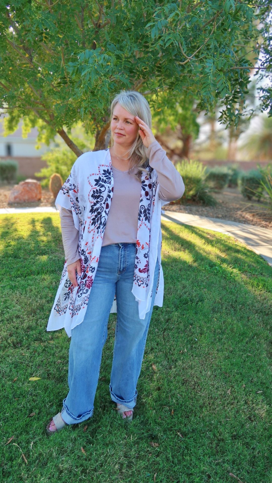 Boho Print Kimono- alohi gold apparel