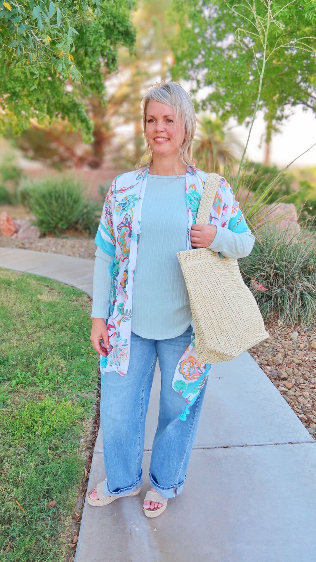Wicker Market Bag- Alohi Gold apparel