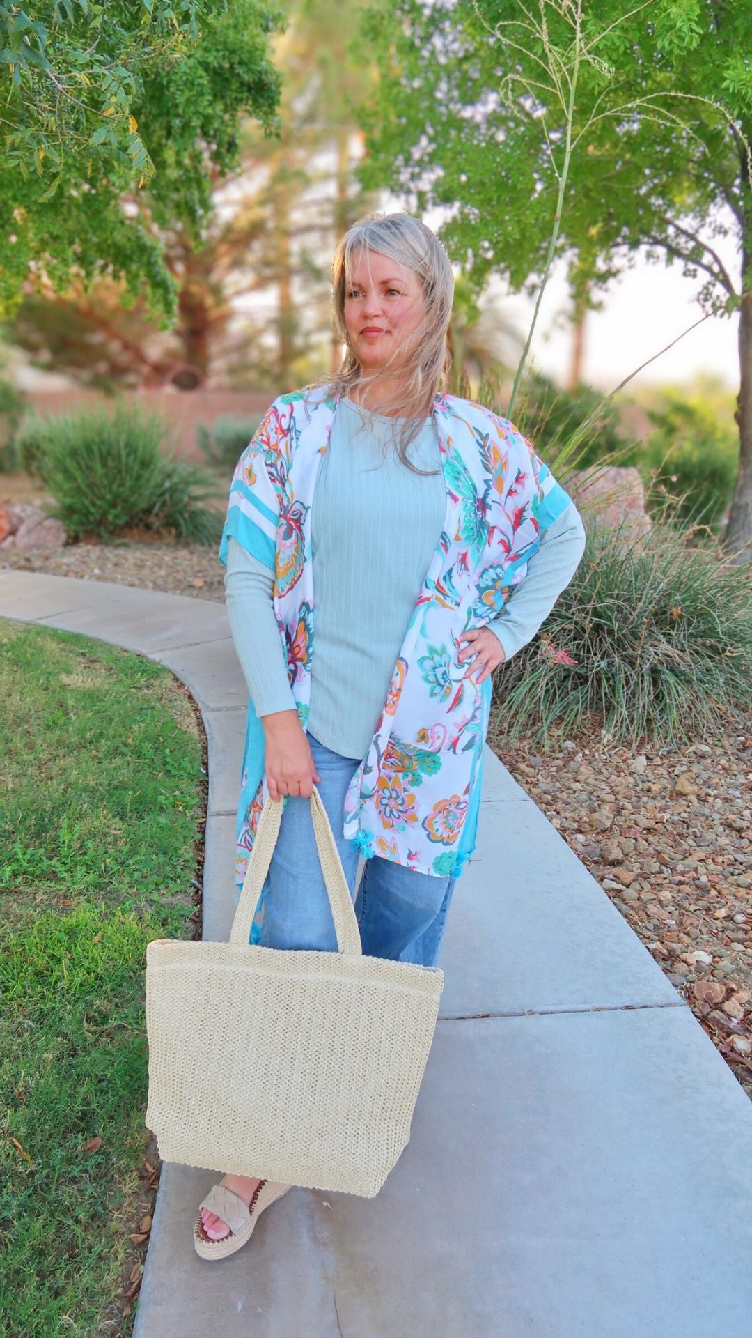 paisley print kimono- alohi gold apparel