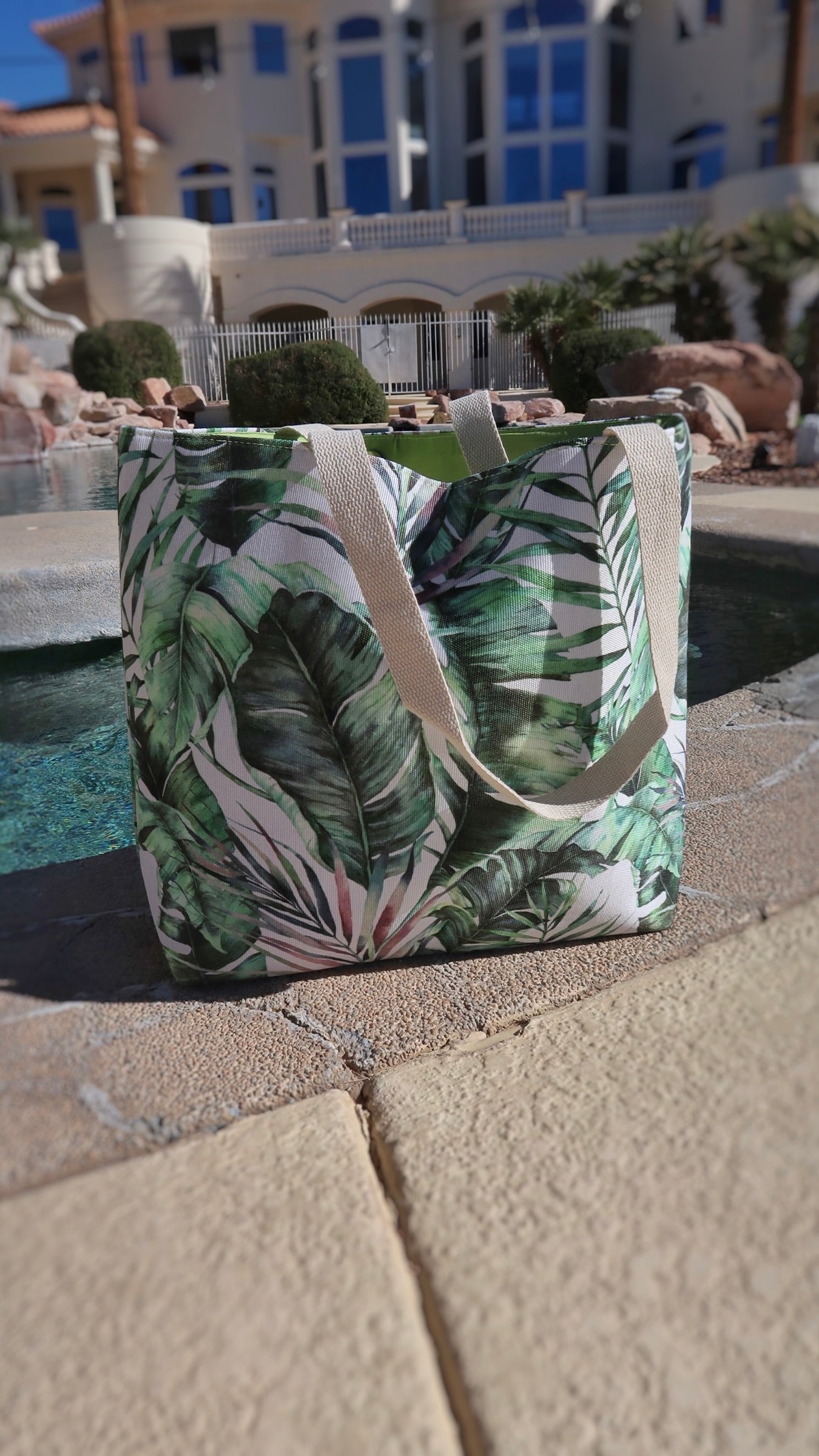 Tropical Leaf Canvas Bag
