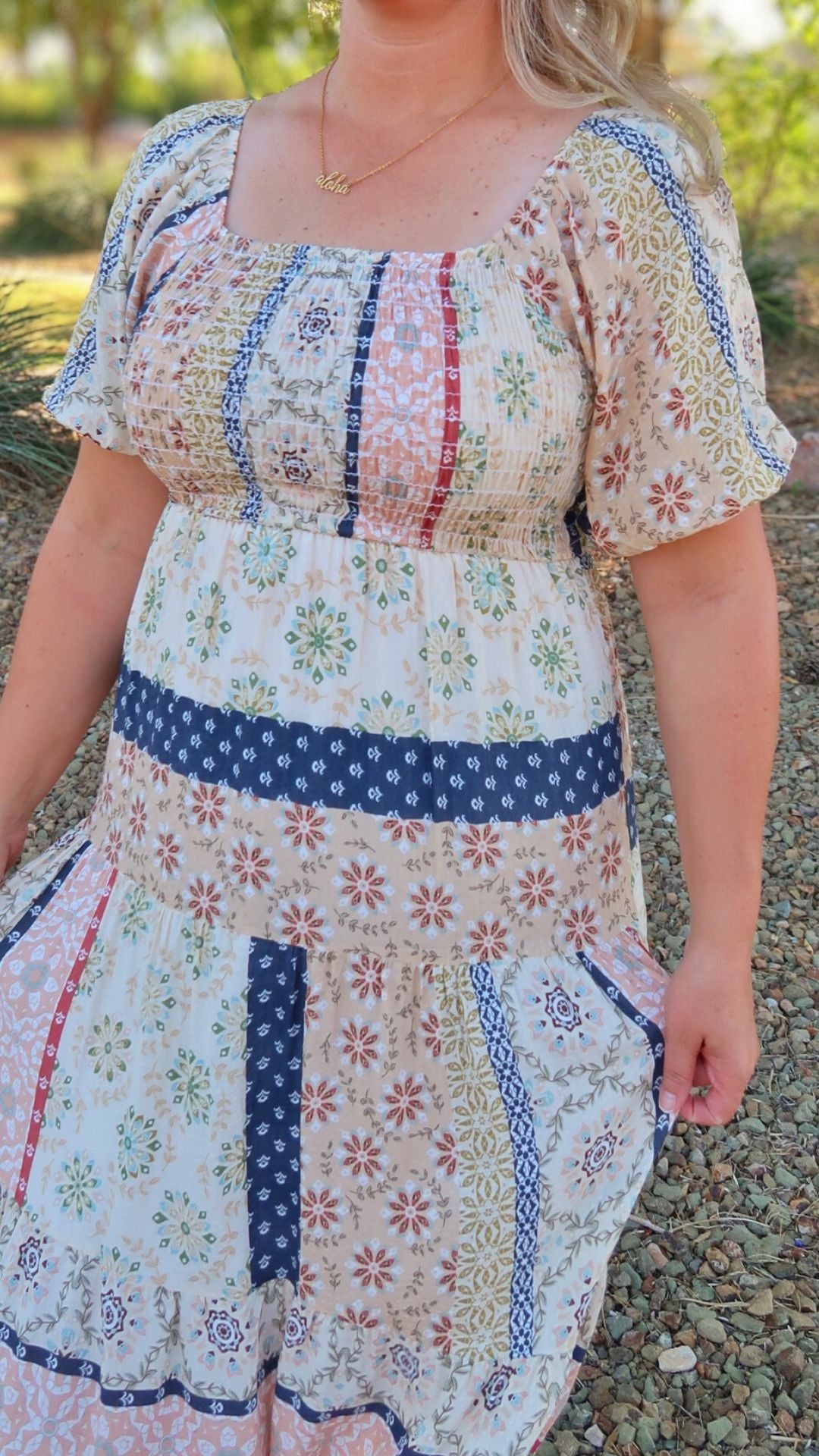 Multicolor fall festival midi dress – alohi gold apparel