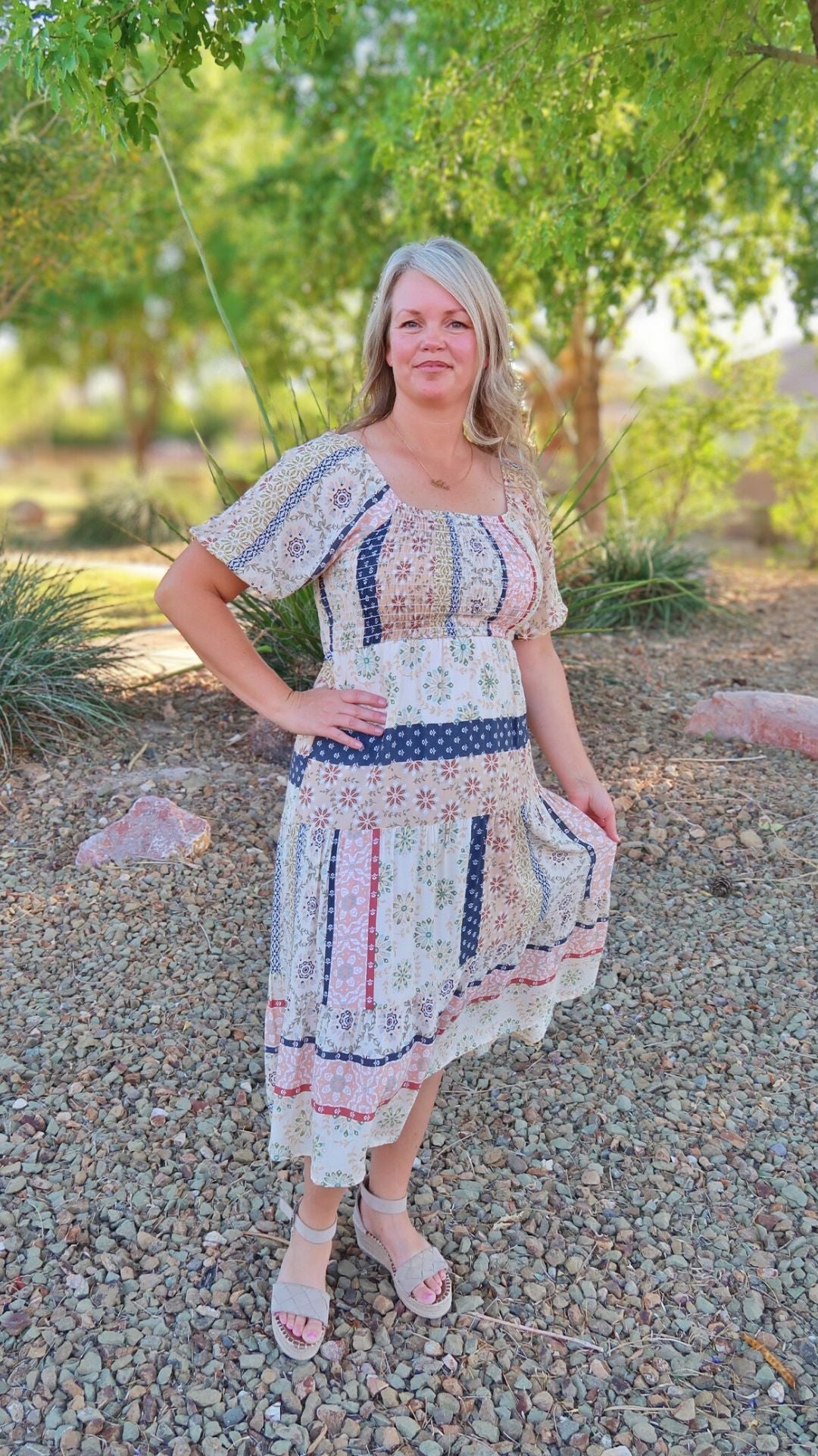 Multicolor fall festival midi dress – alohi gold apparel
