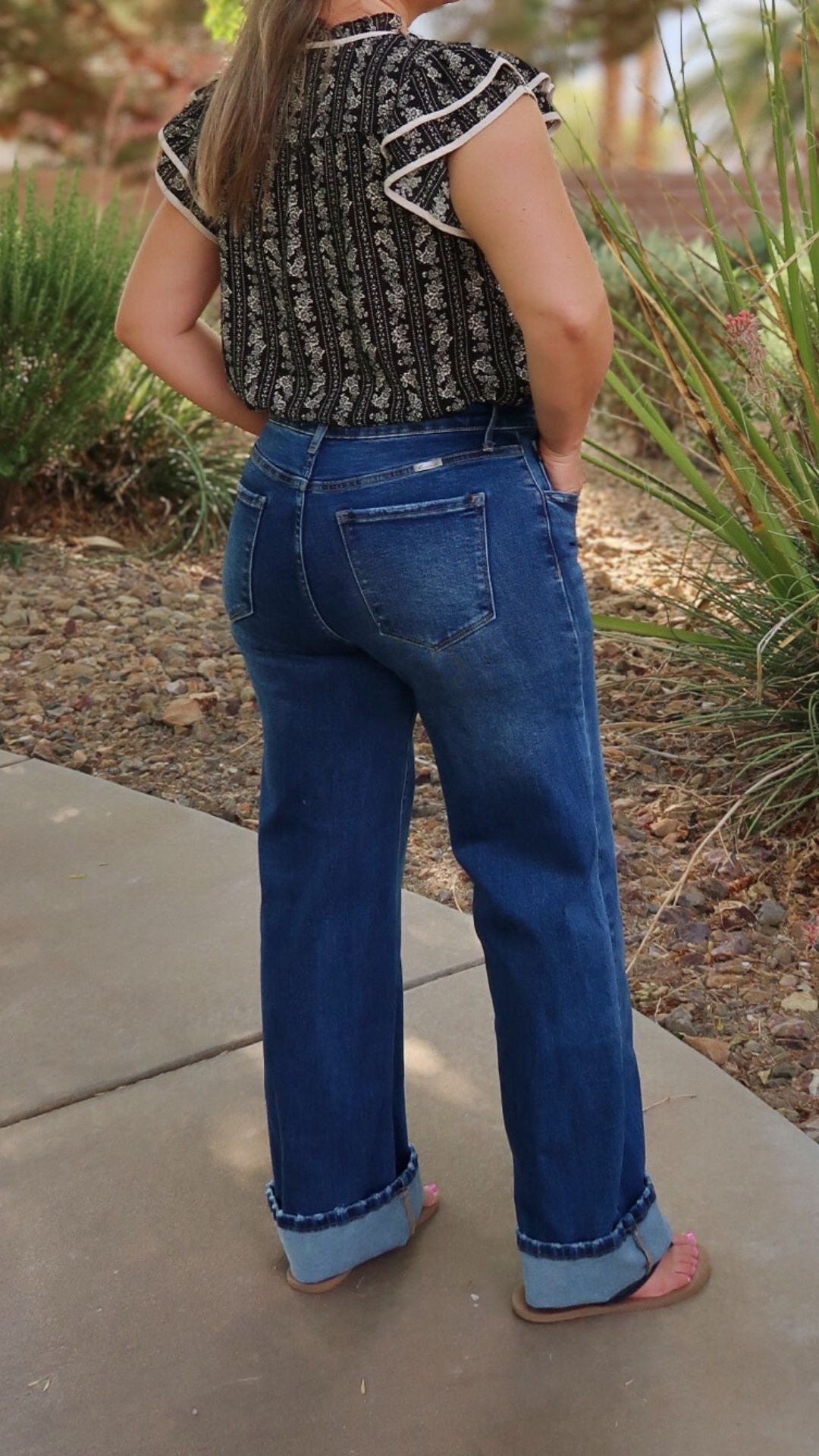 KANCAN HIGH RISE WIDE LEG JEANS