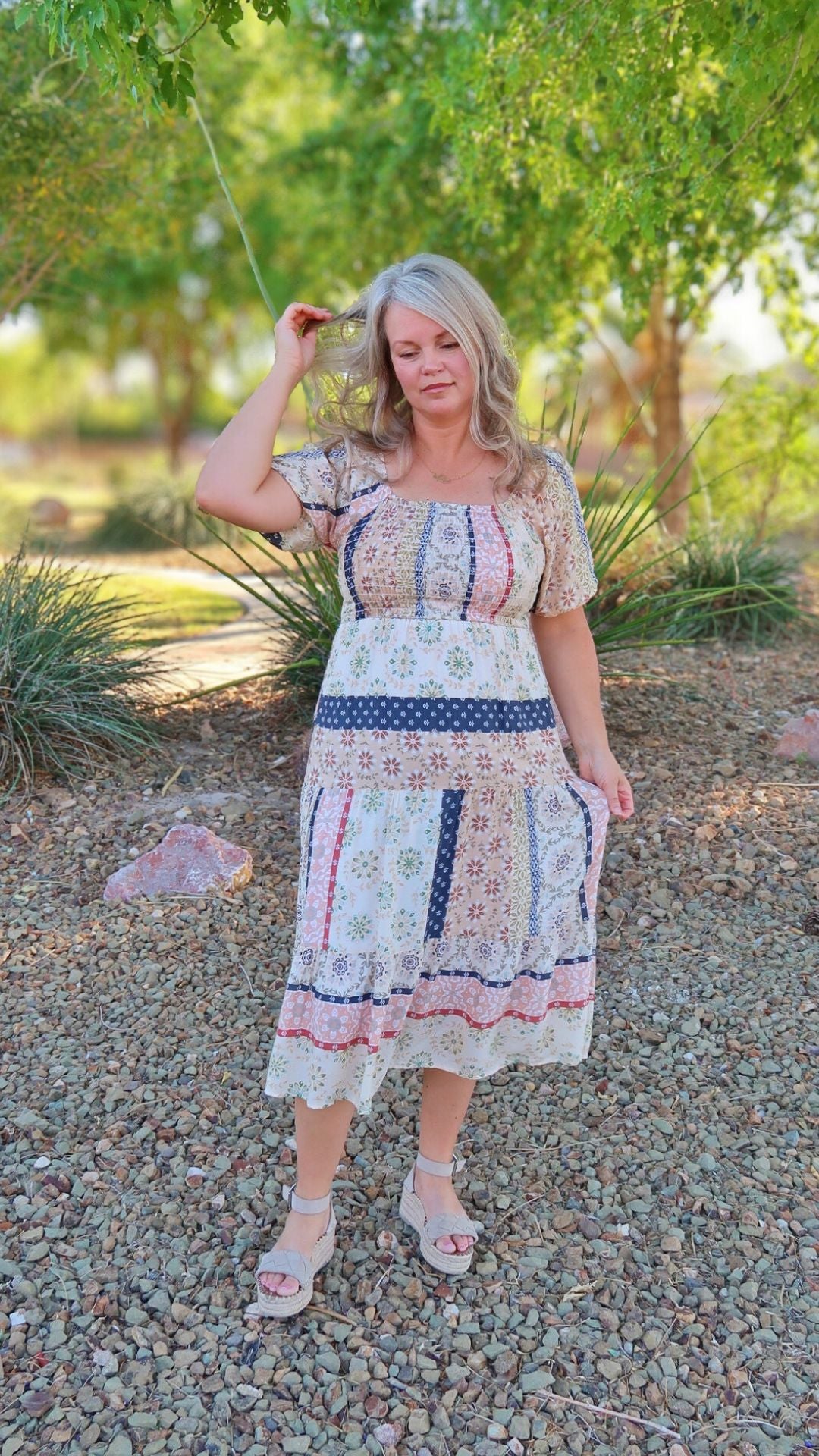 Multicolor fall festival midi dress – alohi gold apparel