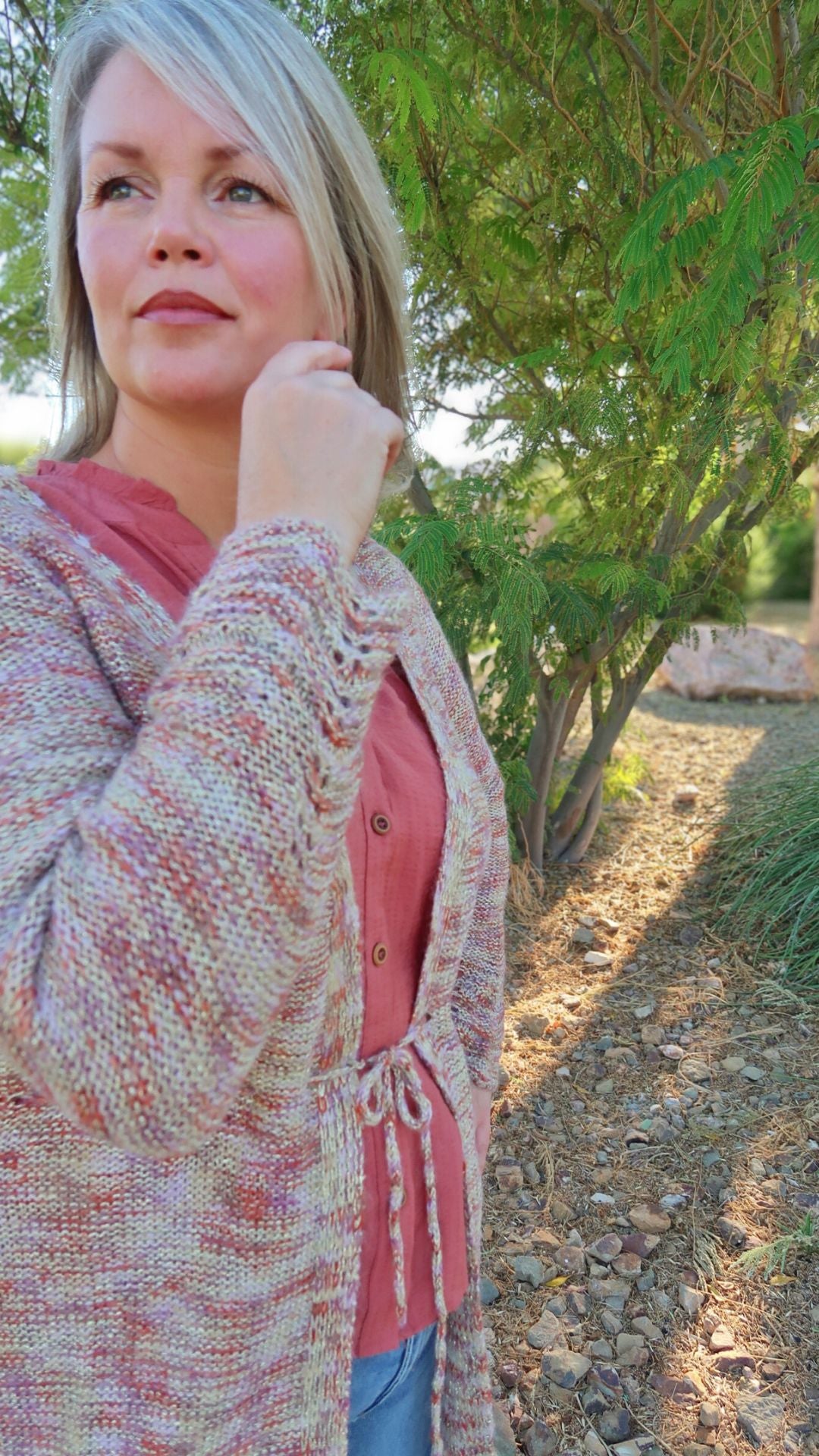 Fall Colors Long Sleeve Cardigan-alohi gold apparel