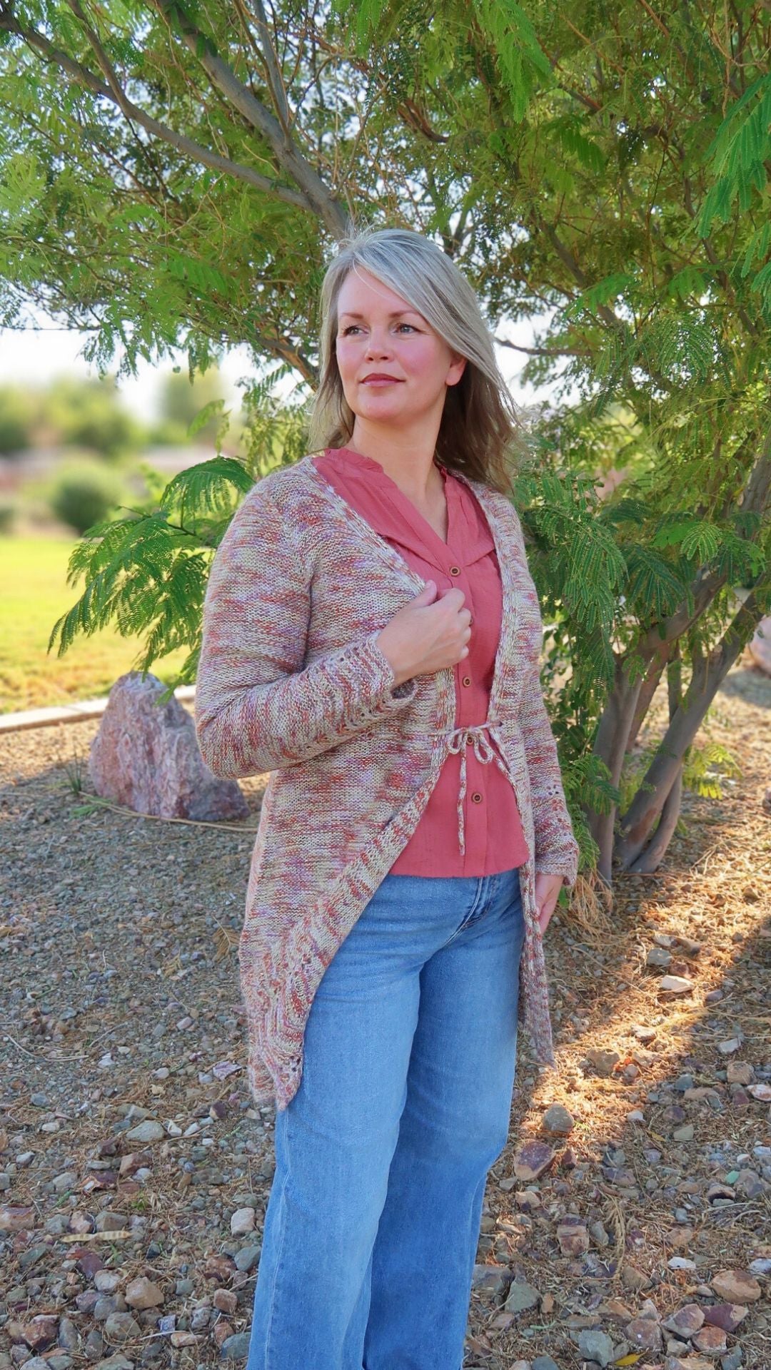 Fall Colors Long Sleeve Cardigan-alohi gold apparel