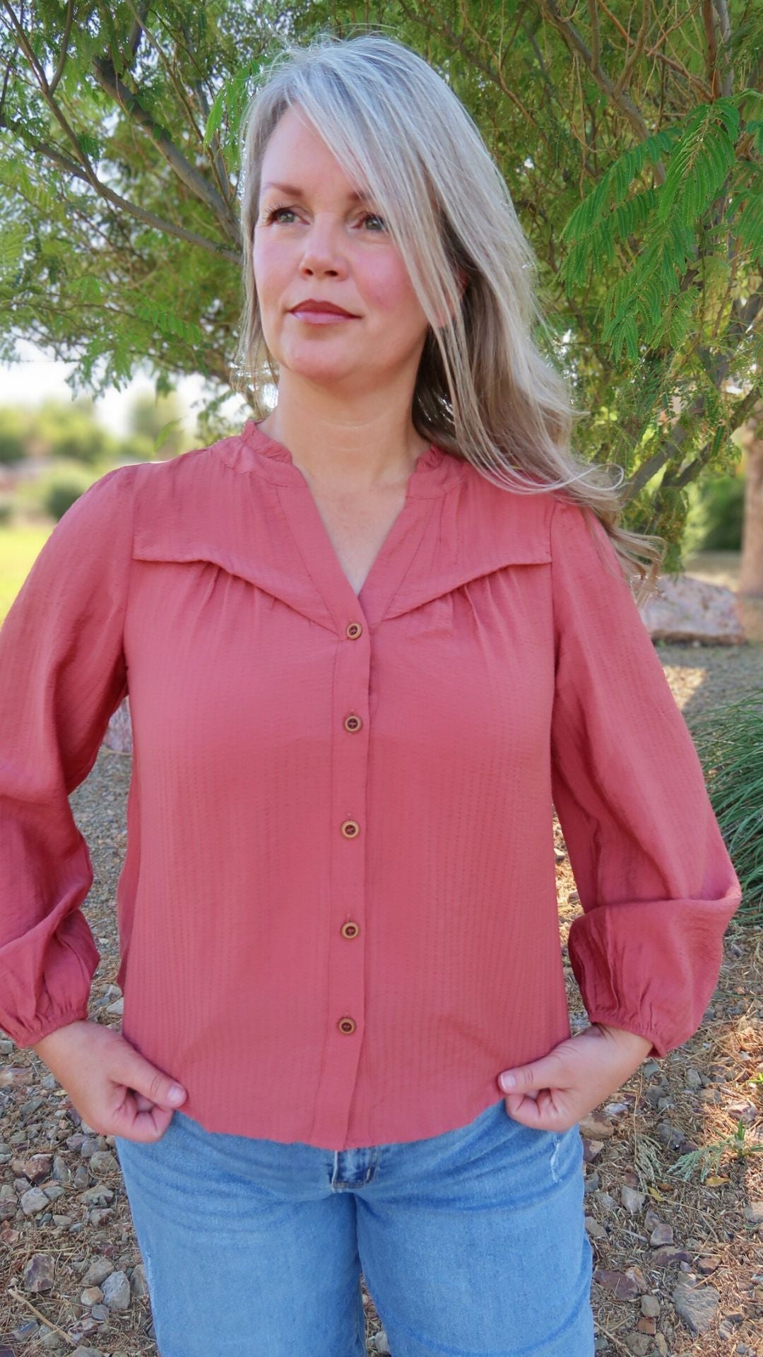 Ginger Long sleeve top- alohi gold apparel
