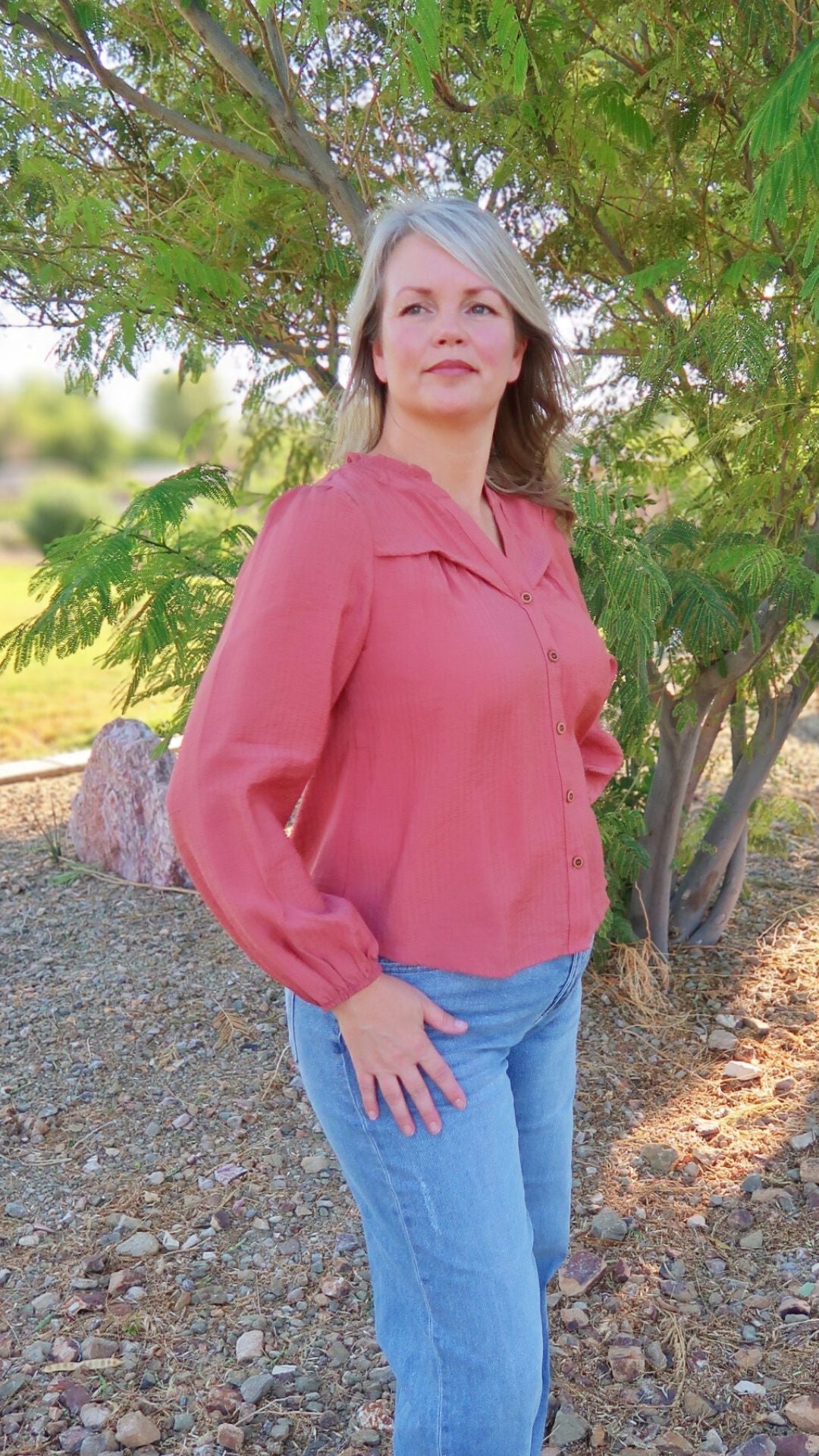 Ginger Long sleeve top- alohi gold apparel