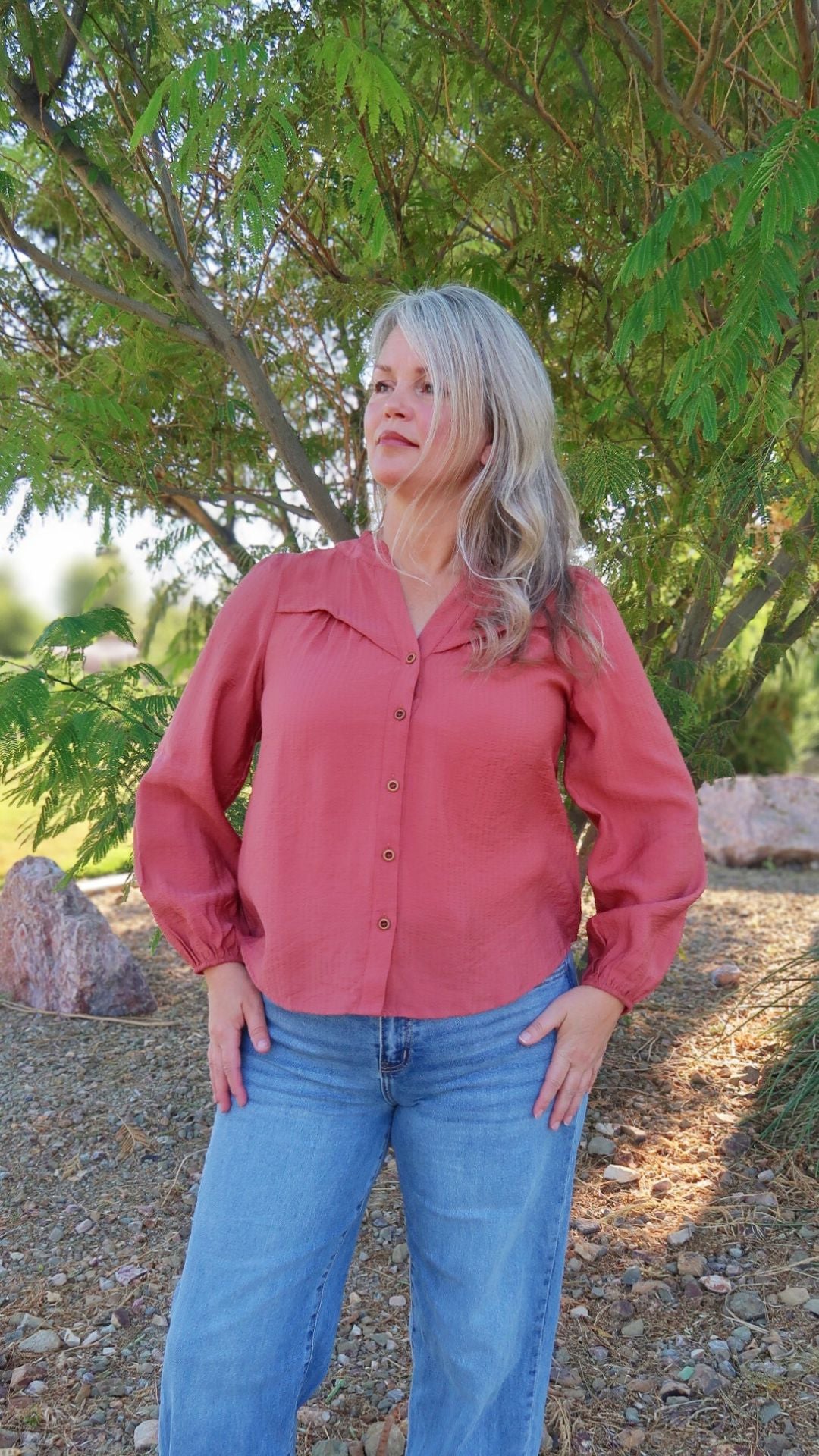 Ginger Long sleeve top- alohi gold apparel