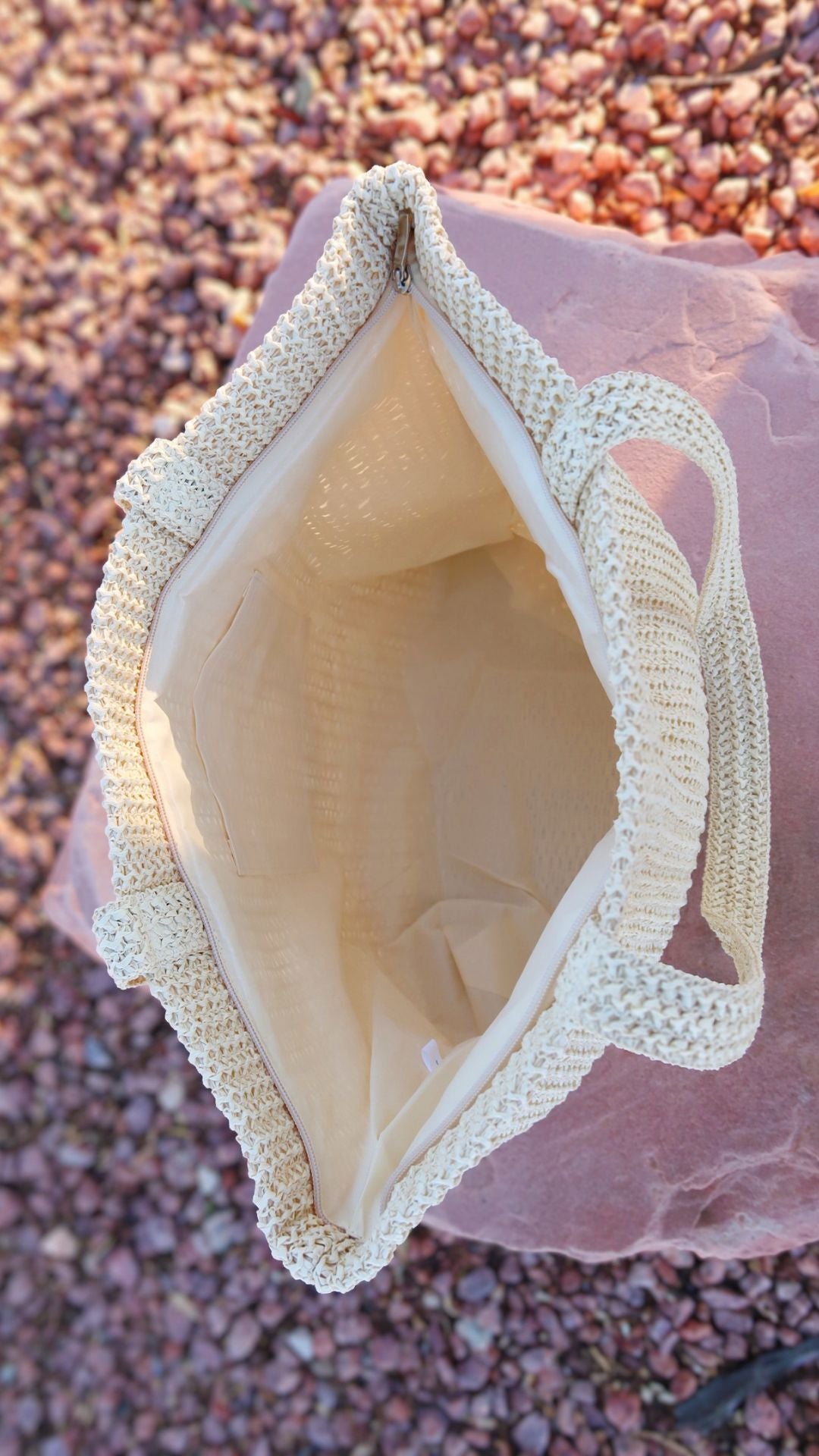 Wicker Market Bag- Alohi Gold apparel