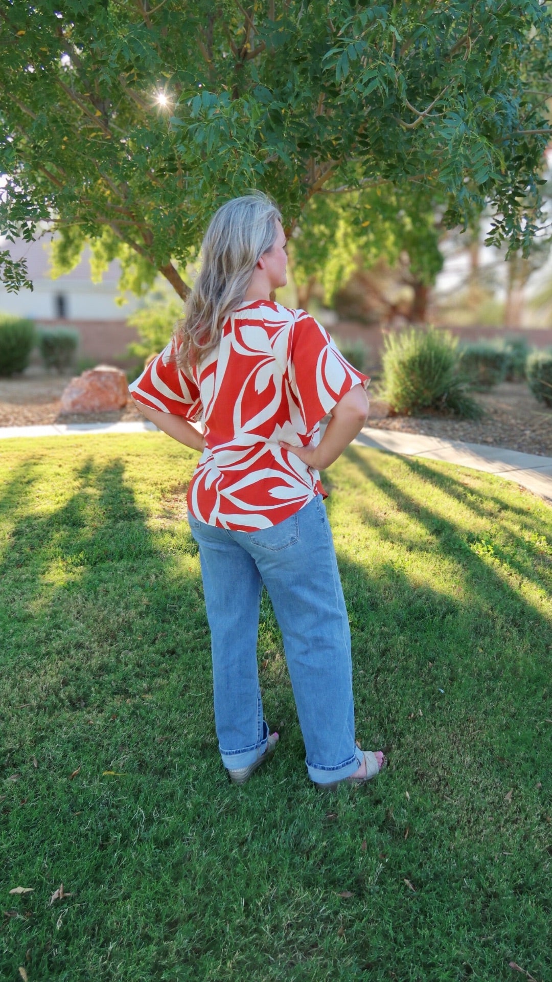 Pumpkin Swirl Short Sleeve Top- alohi gold apparel