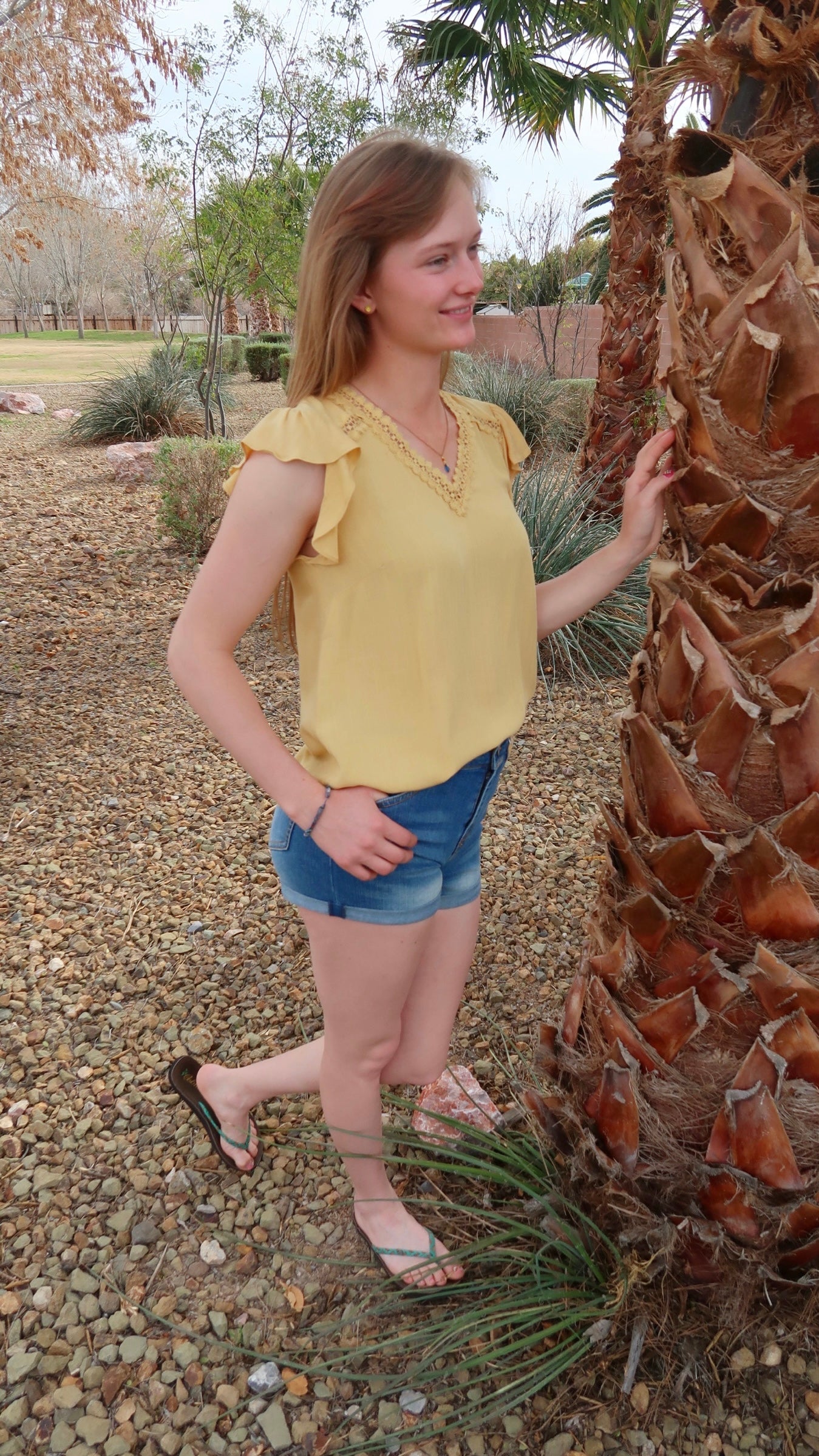 V-neck Sunshine Top- Alohi Gold Apparel