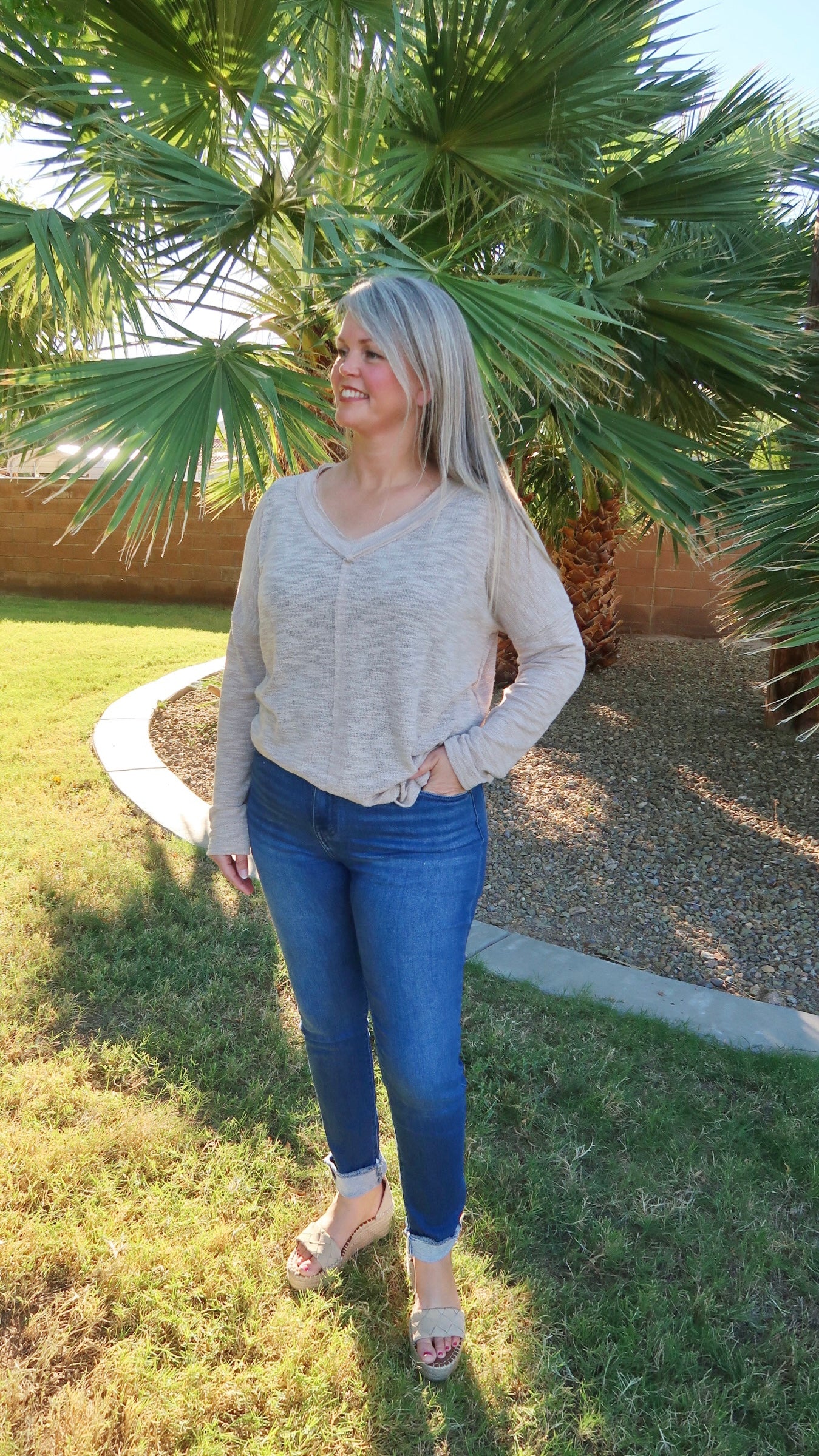 Natural Twill Sweater