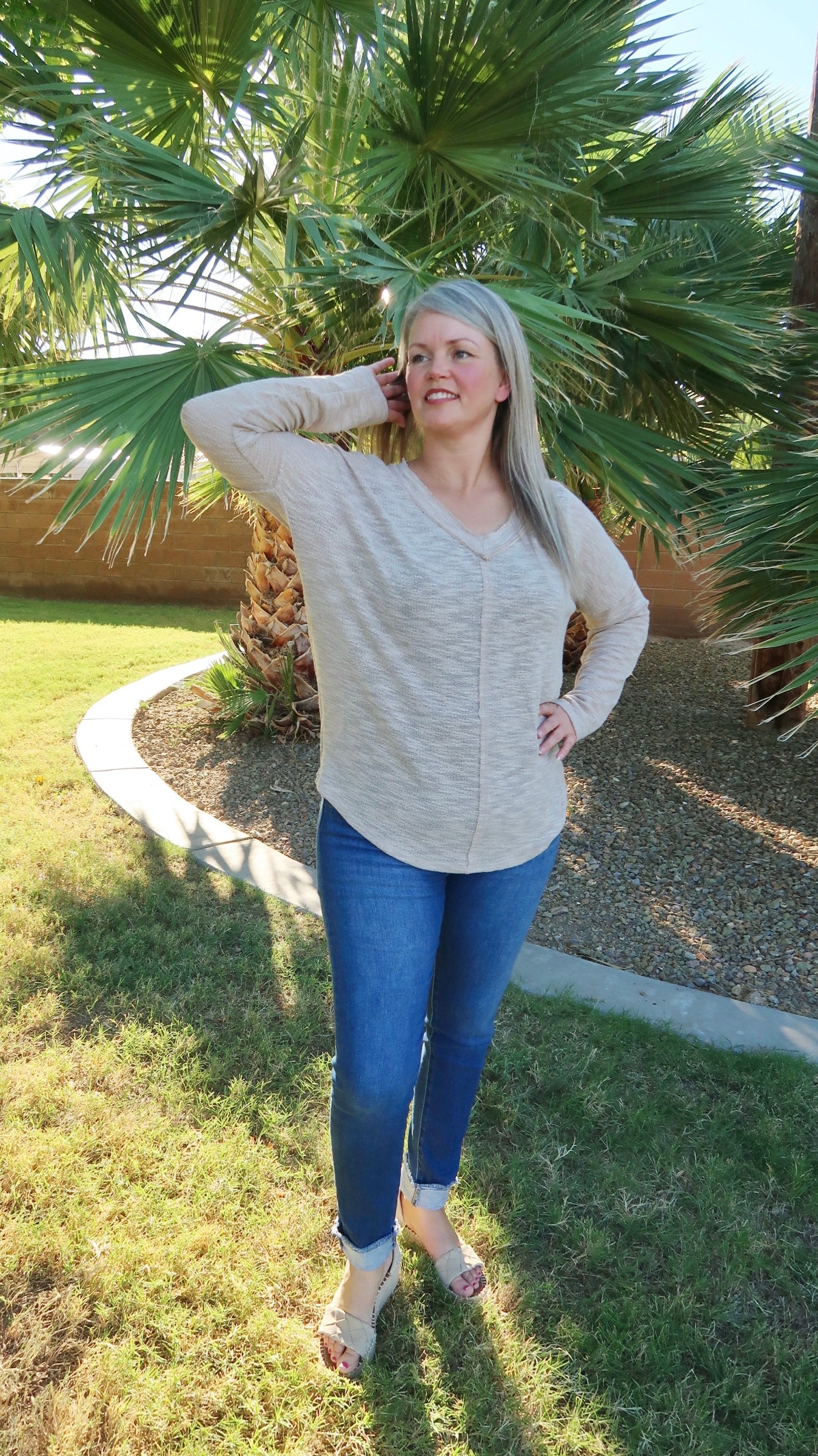 Natural Twill Sweater