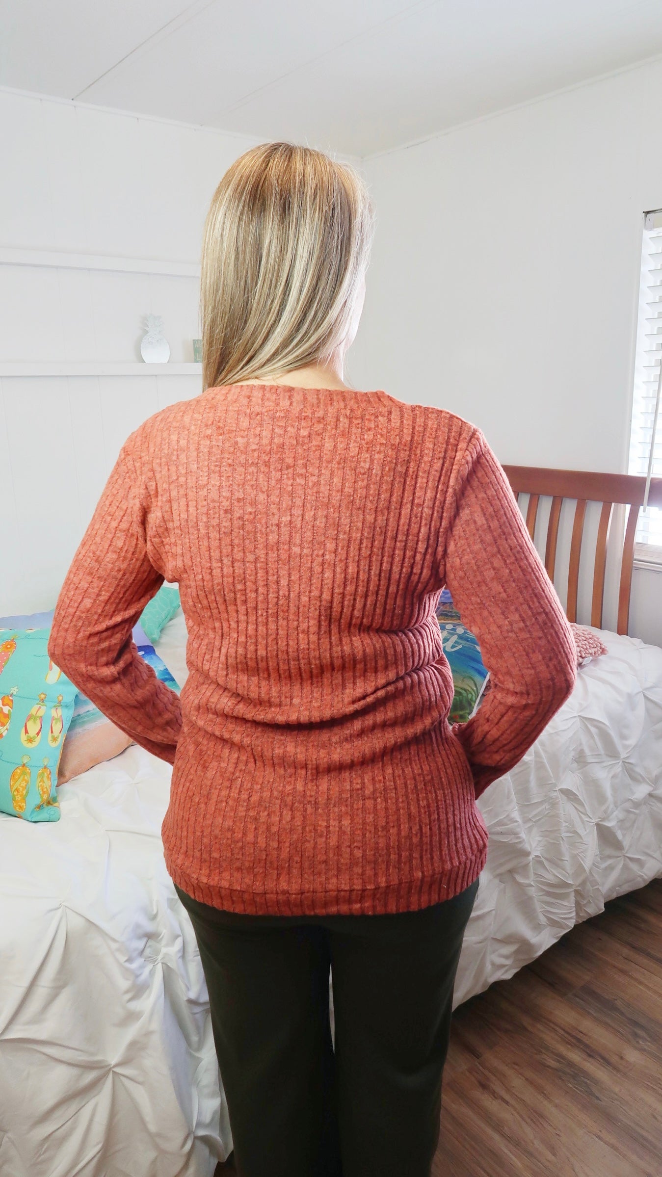 Red Ti Leaf Long Sleeve Top-Alohi Gold Apparel