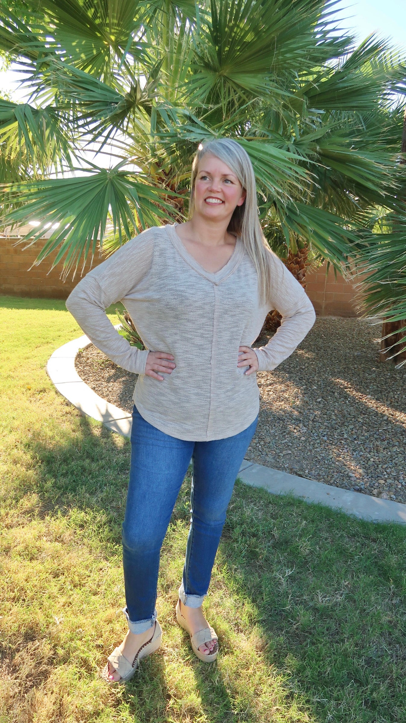 Natural Twill Sweater