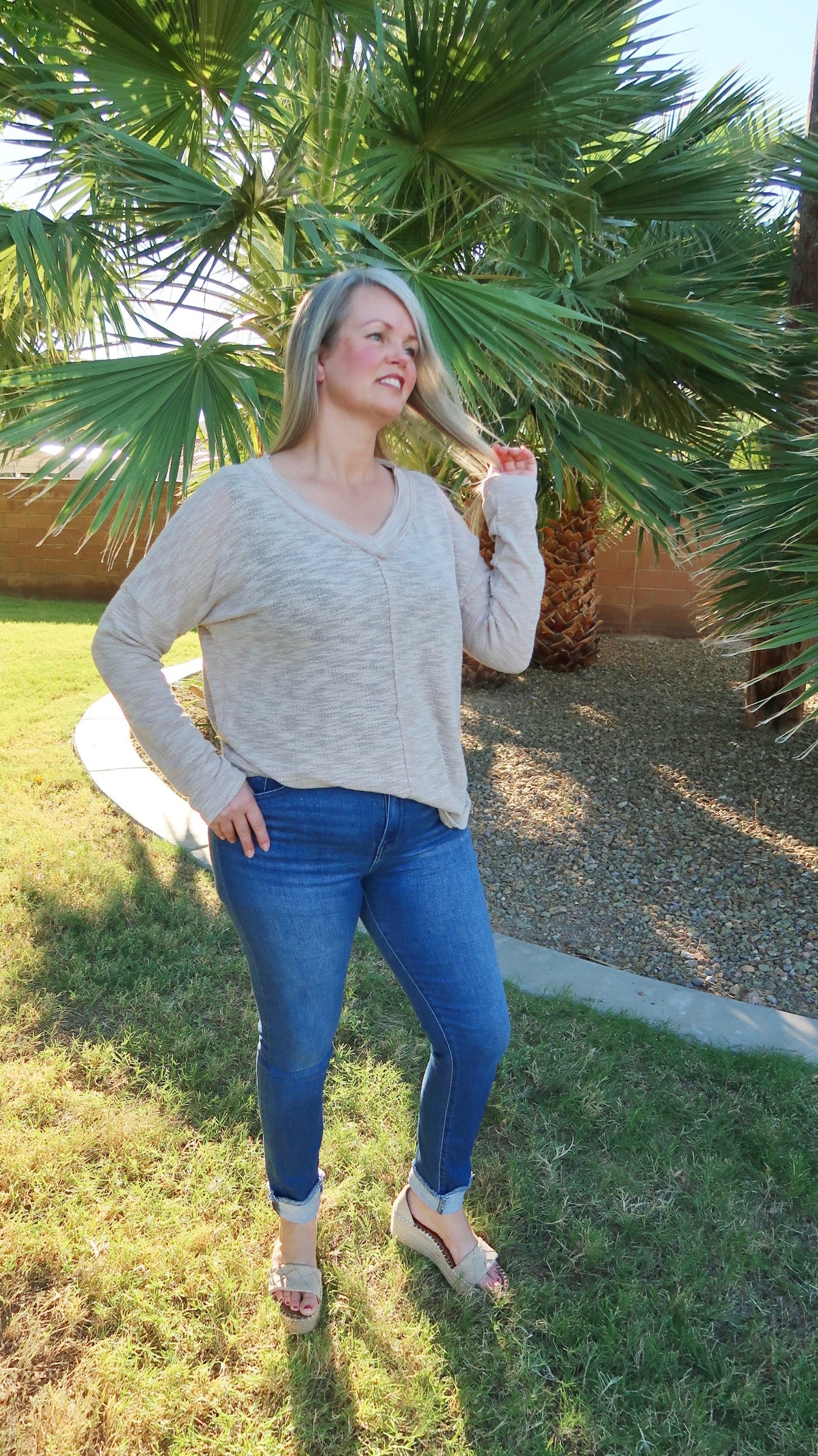 Natural Twill Sweater