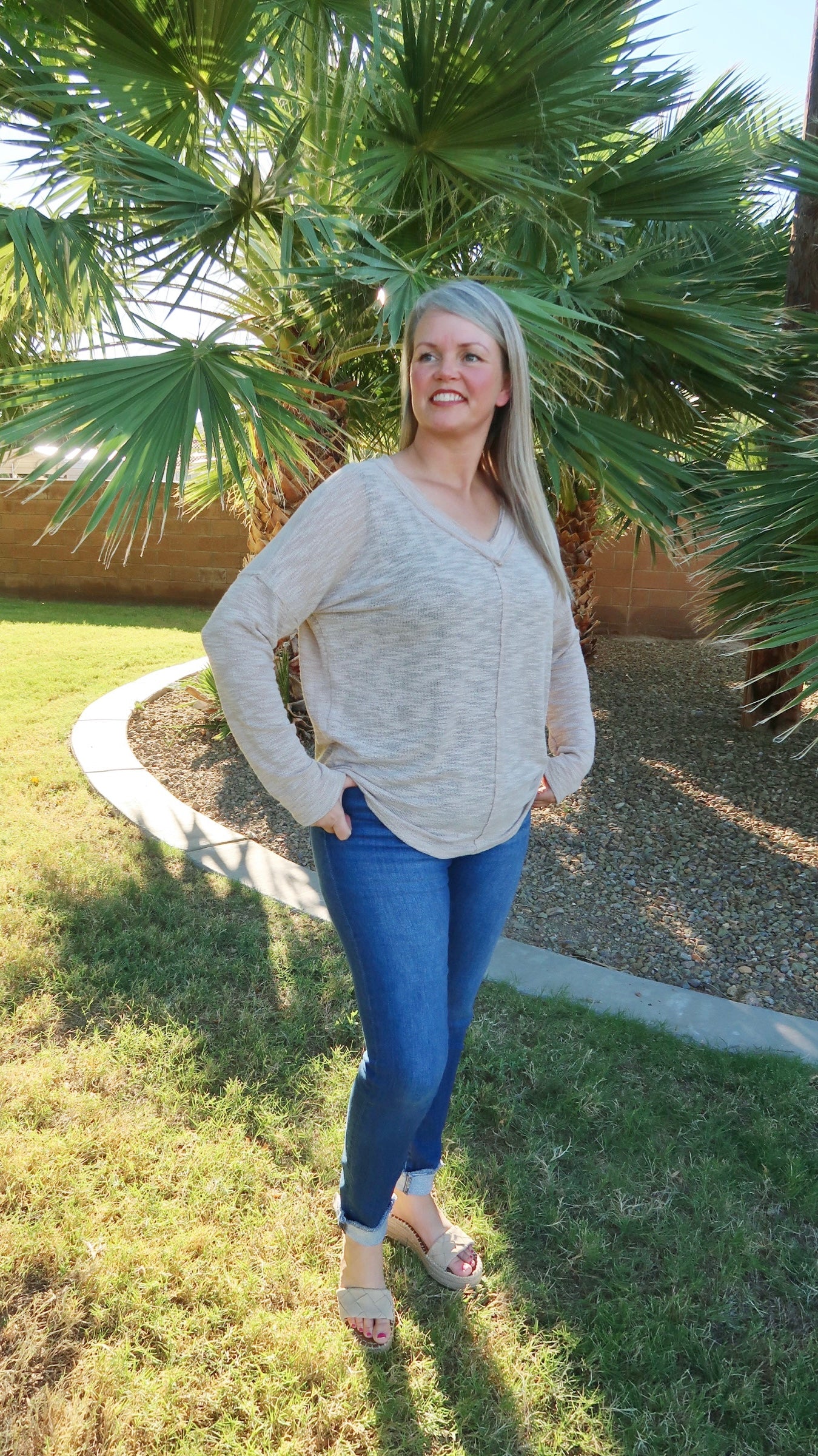 Natural Twill Sweater