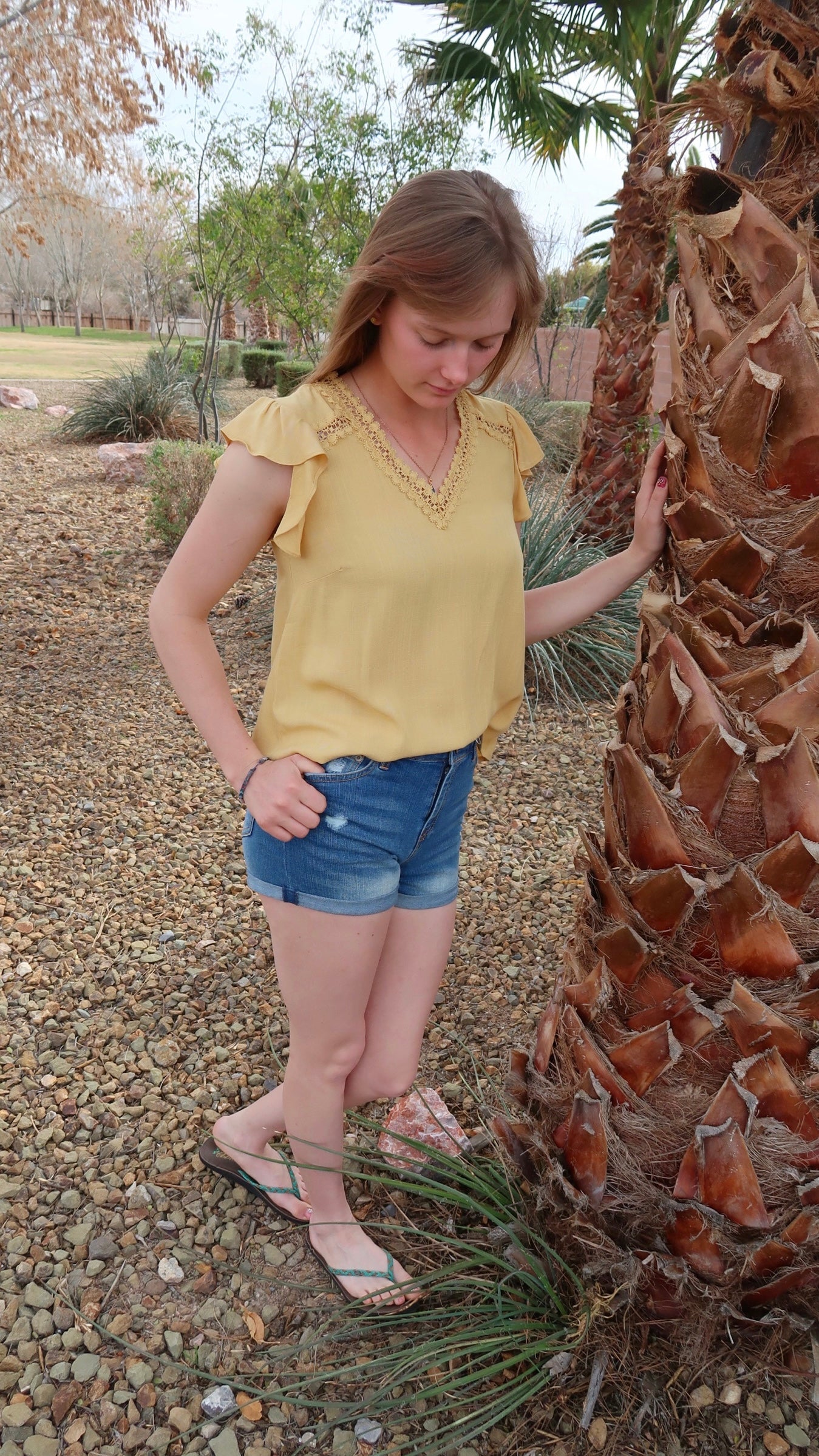 V-neck Sunshine Top- Alohi Gold Apparel