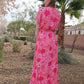 Hibiscus Pink Maxi Dress- Alohi Gold Apparel