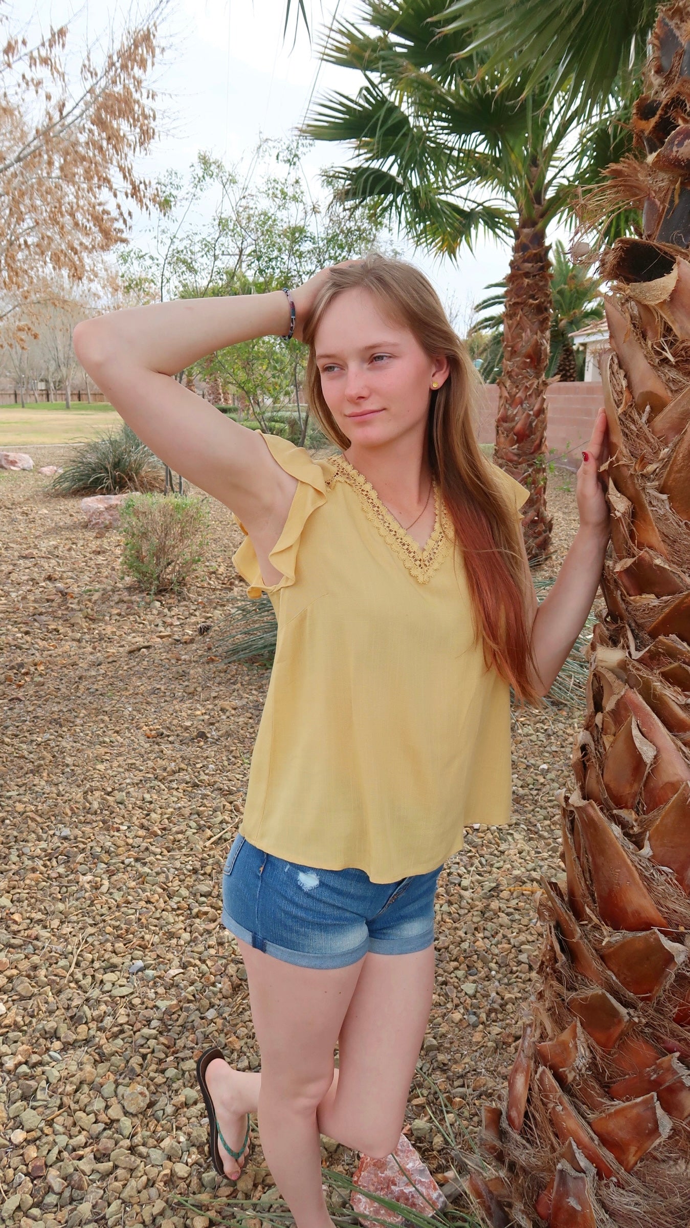 V-neck Sunshine Top- Alohi Gold Apparel