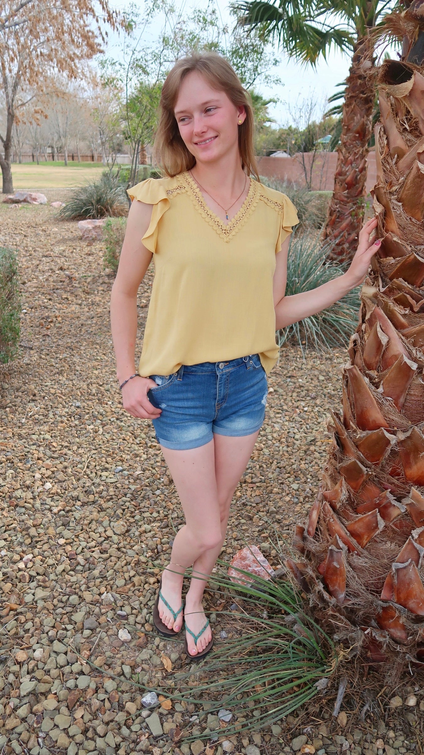 V-neck Sunshine Top- Alohi Gold Apparel