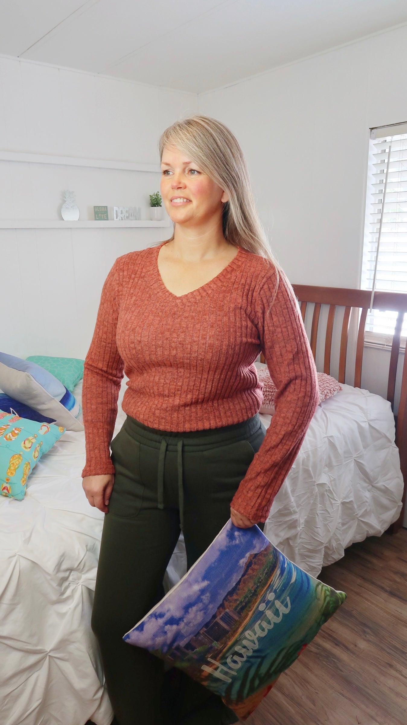 Red Ti Leaf Long Sleeve Top-Alohi Gold Apparel