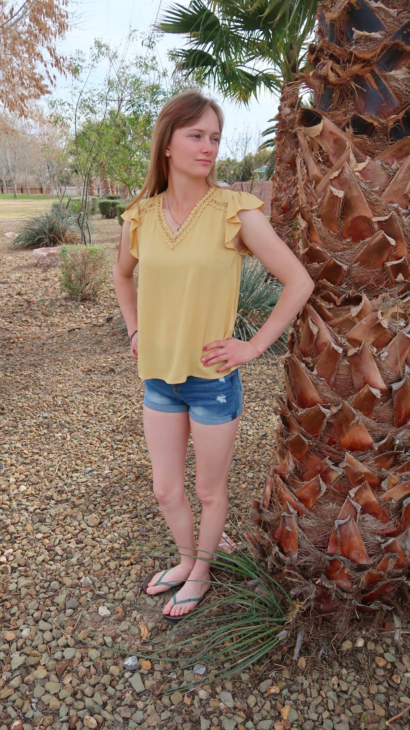 V-neck Sunshine Top- Alohi Gold Apparel