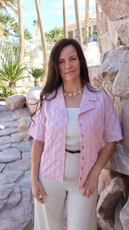 Mauve Button-Down Top