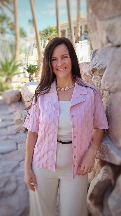 Mauve Button-Down Top