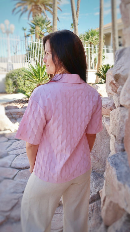Mauve Button-Down Top