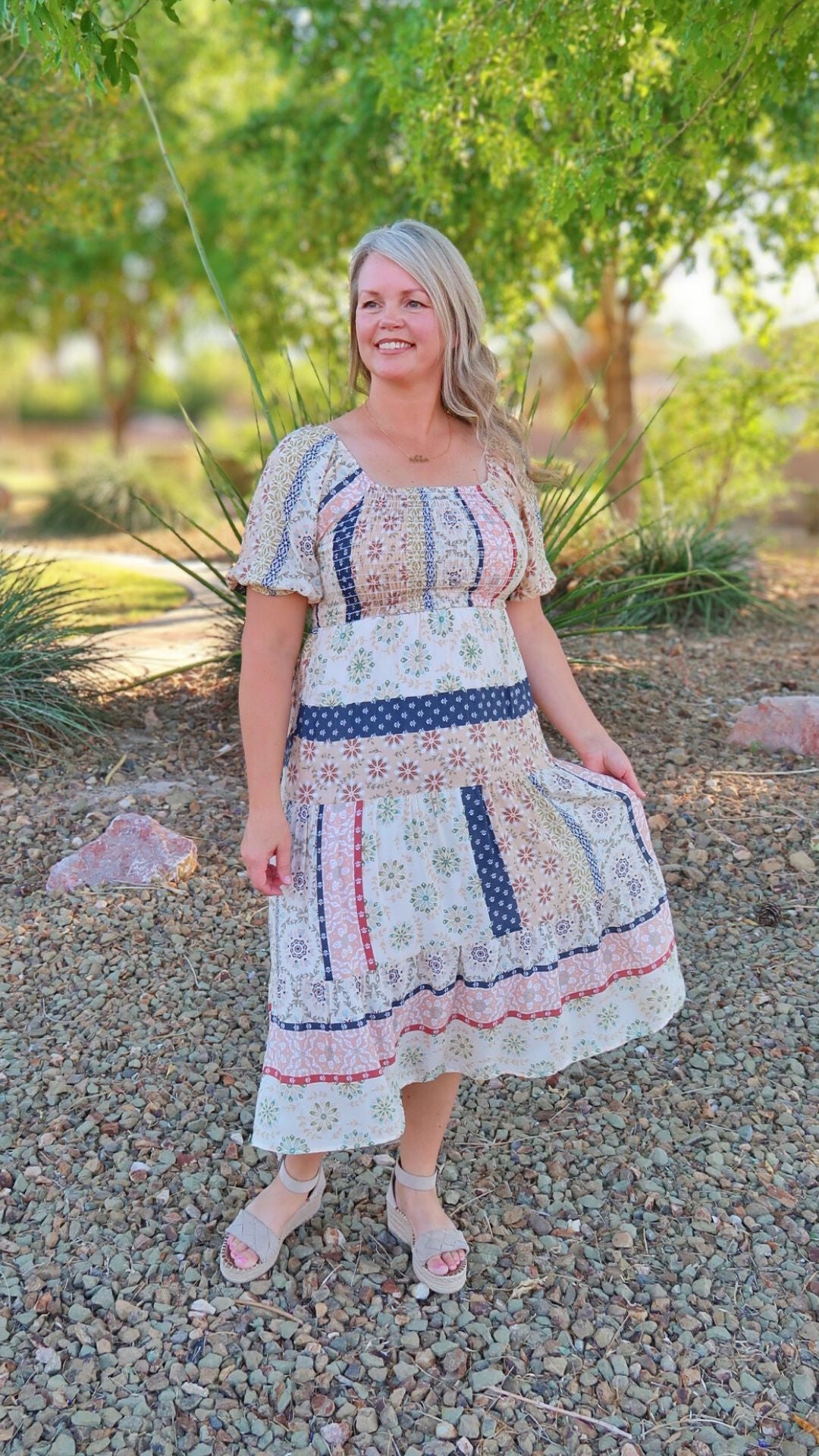 Multicolor fall festival midi dress – alohi gold apparel ￼