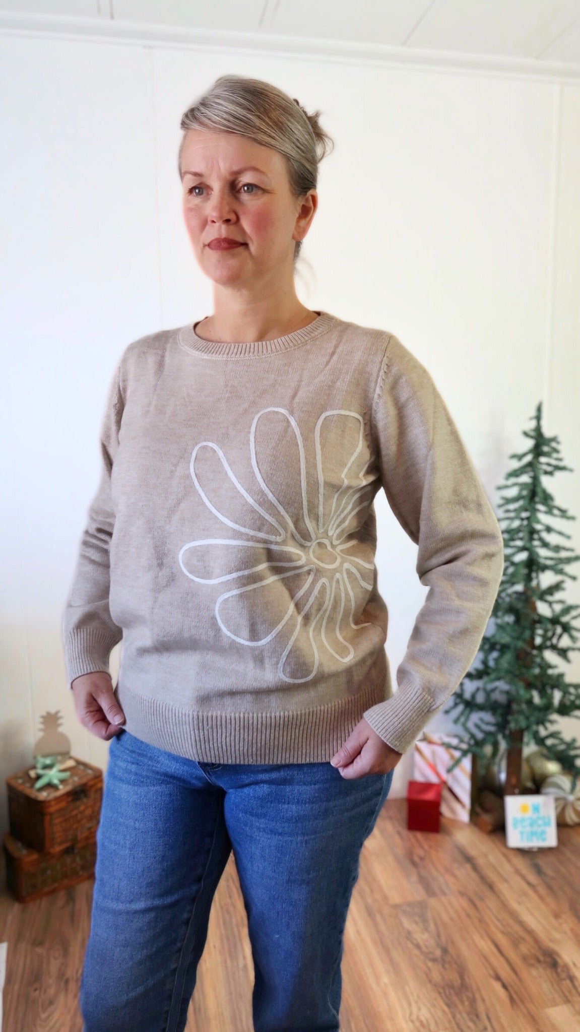 Pua Maku'e Sweater- alohi gold apparel