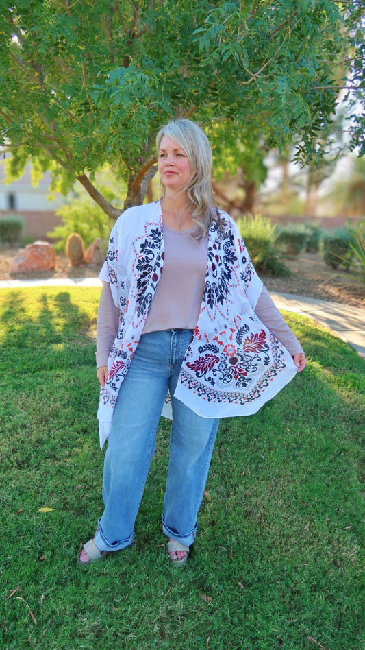 Boho Print Kimono- alohi gold apparel
