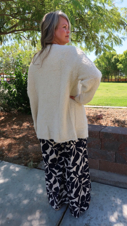 Buttoned Boucle Cardigan- Alohi Gold Apparel