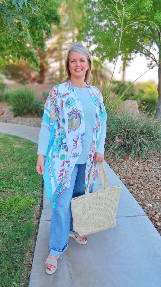 paisley print kimono-alohi gold apparel
