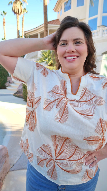 Cotton Resort Top- Alohi Gold Apparel