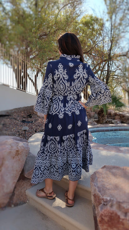 Moonlit Night Midi Dress- Alohi Gold Apparel