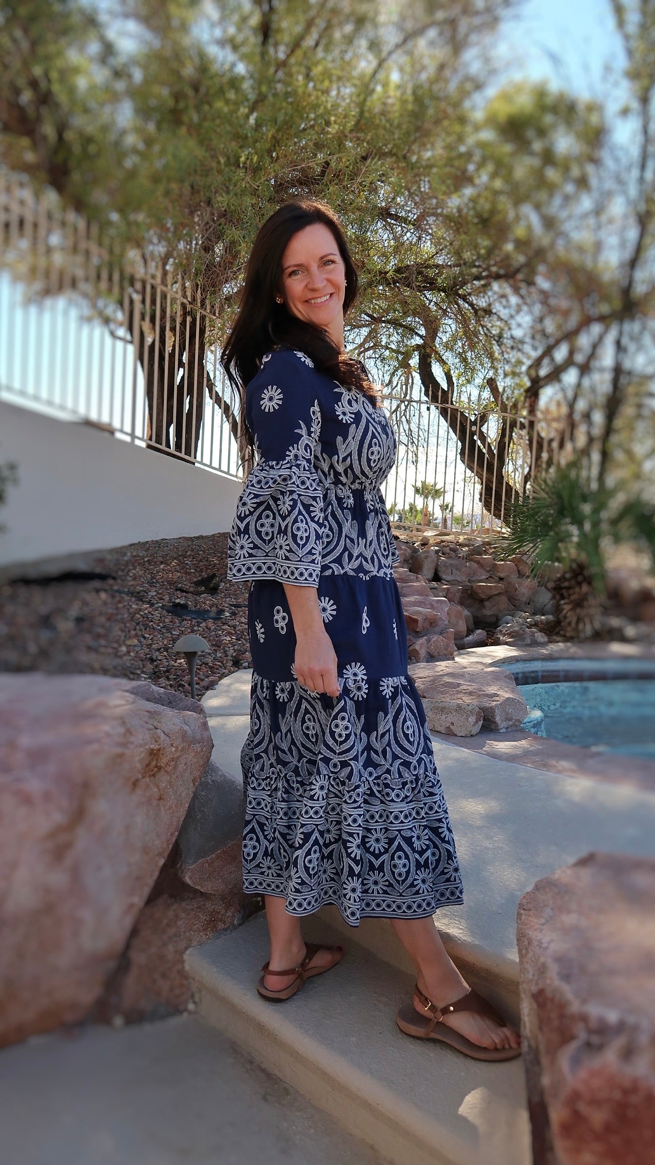 Moonlit Night Midi Dress- Alohi Gold Apparel