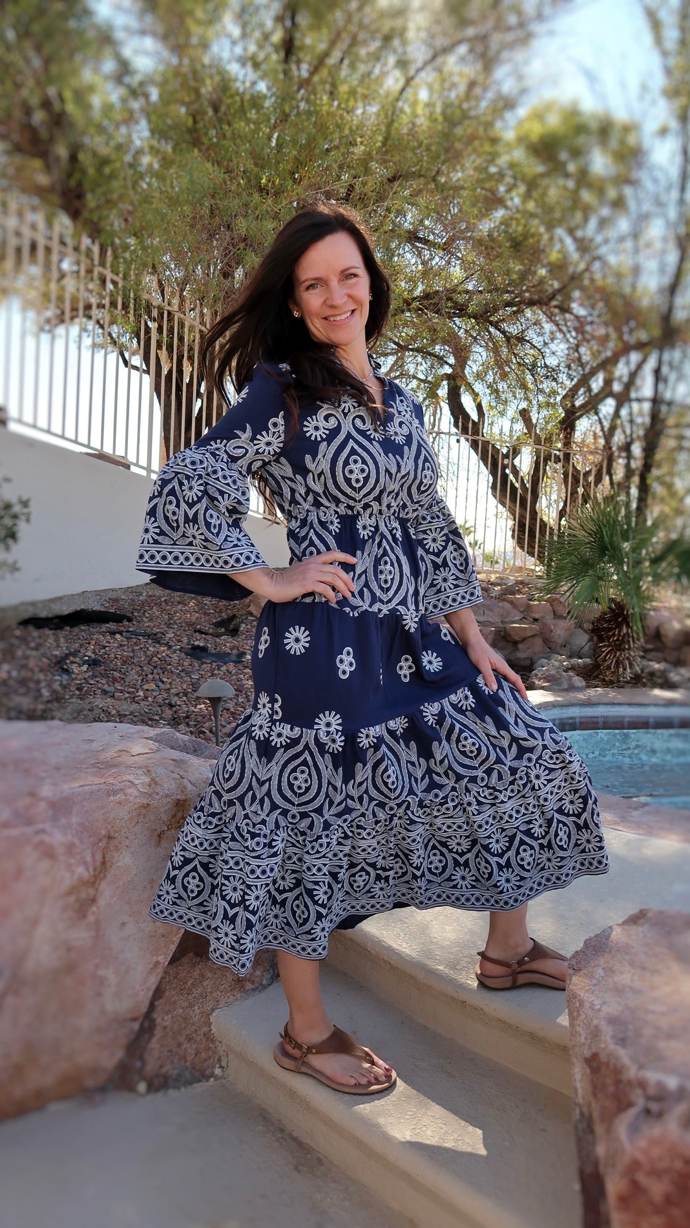 Moonlit Night Midi Dress- Alohi Gold Apparel