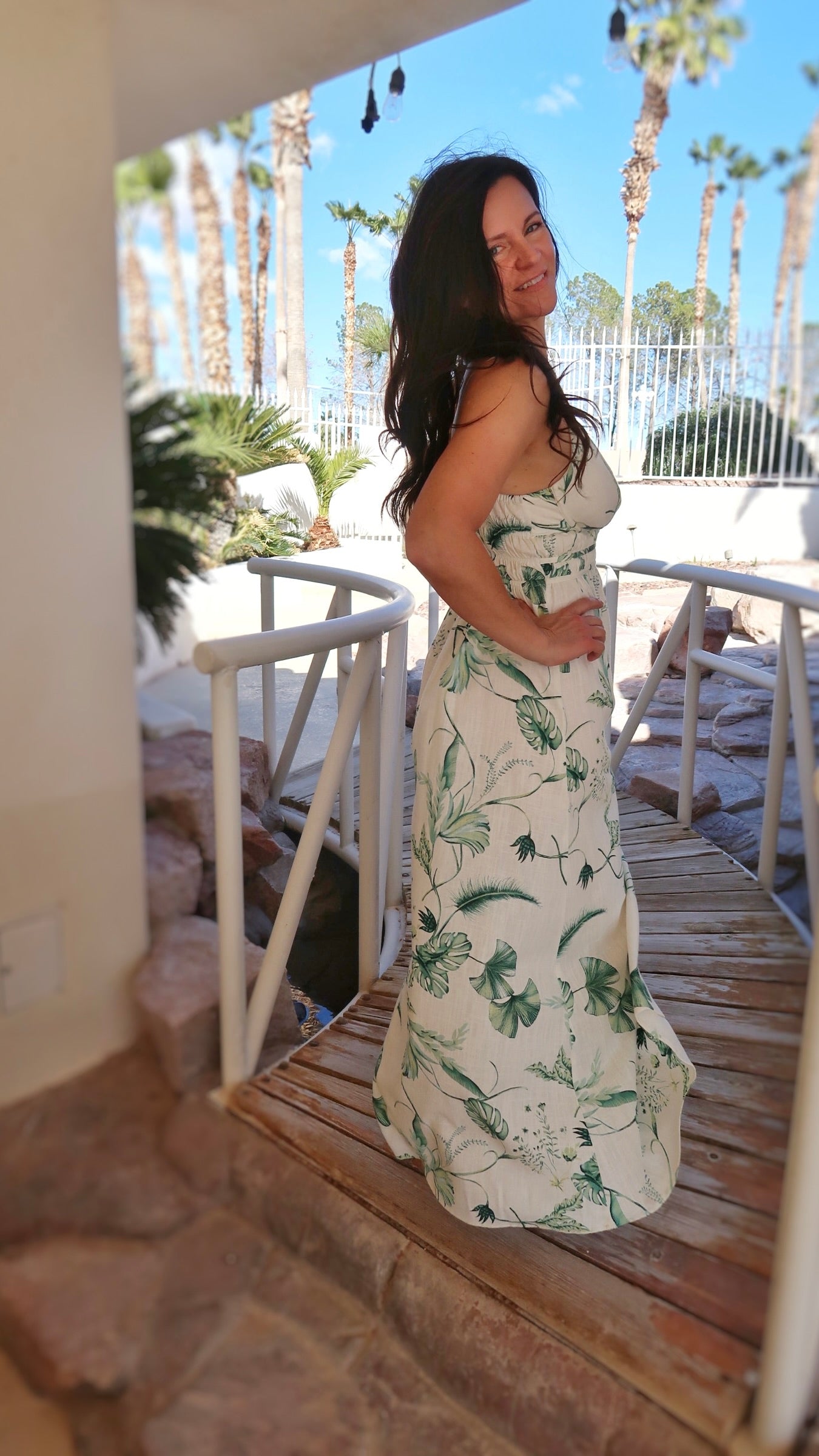 Halia Lau Tropical Print Maxi Dress- Alohi Gold Apparel