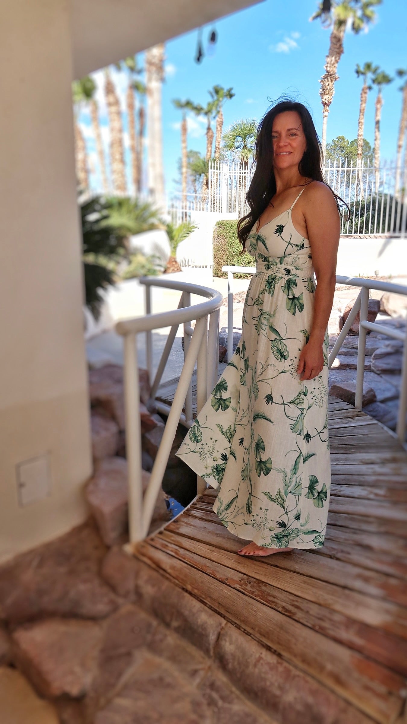 Halia Lau Tropical Print Maxi Dress- Alohi Gold Apparel