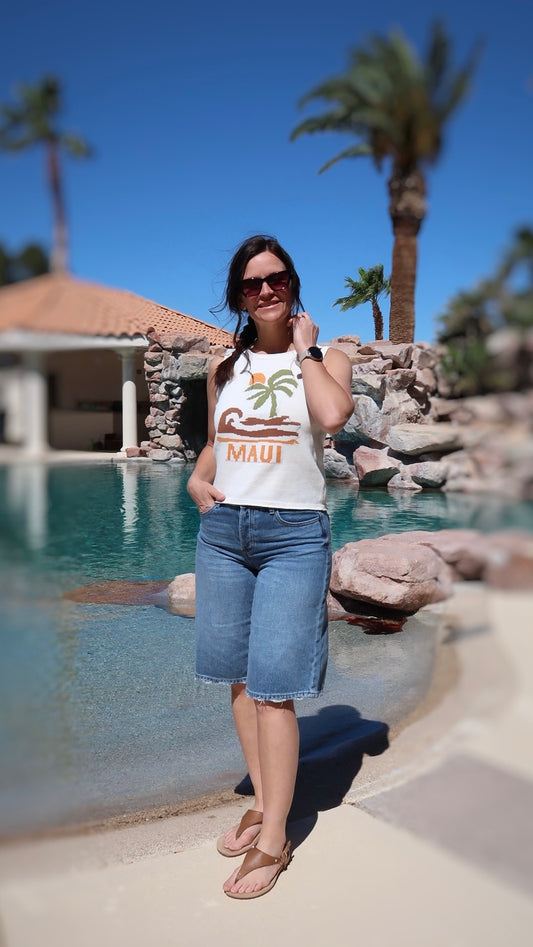 Maui Sleeveless Knit Sweater