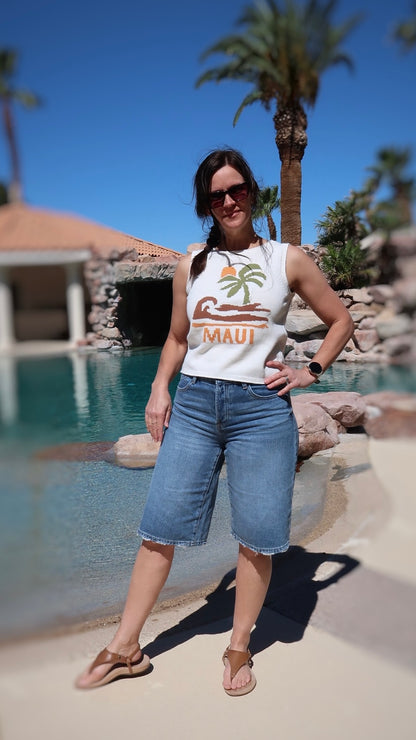 Maui Sleeveless Knit Sweater