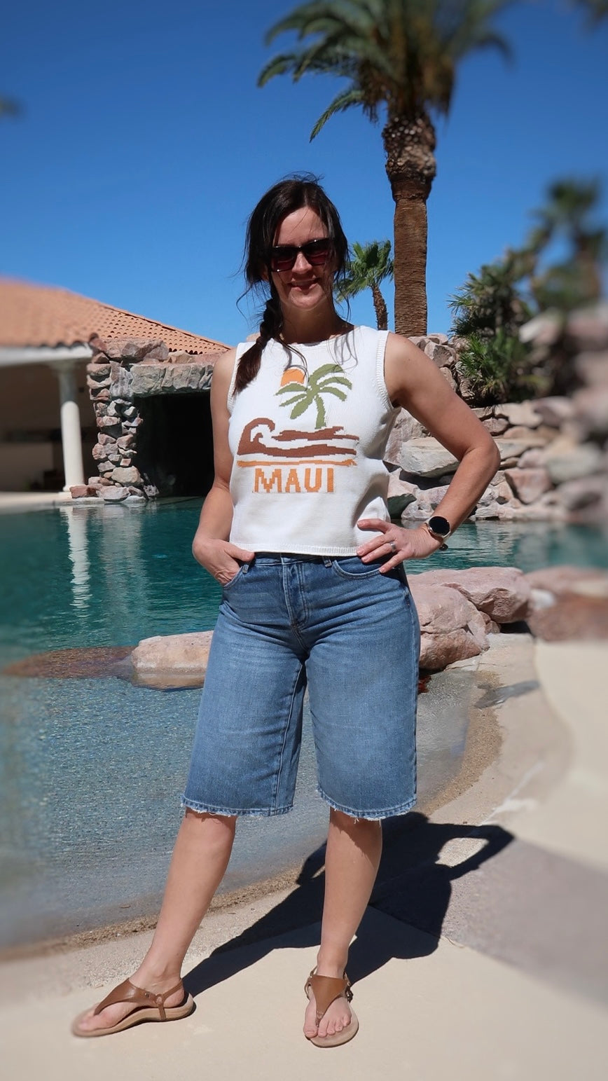 Maui Sleeveless Knit Sweater