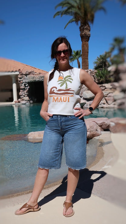 Maui Sleeveless Knit Sweater