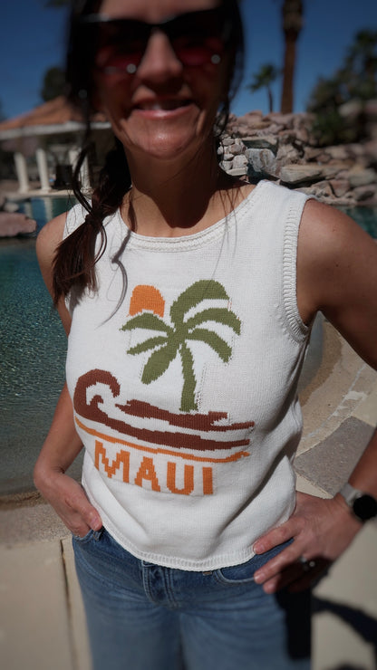 Maui Sleeveless Knit Sweater