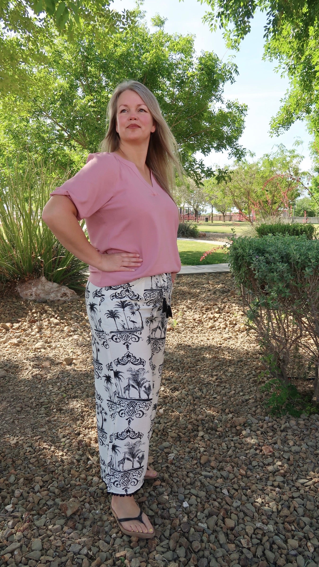 Solid Mauve Vneck Top